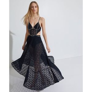 PATBO X ALESSANDRA HAND-BEADED BUSTIER DRESS US 8 $895